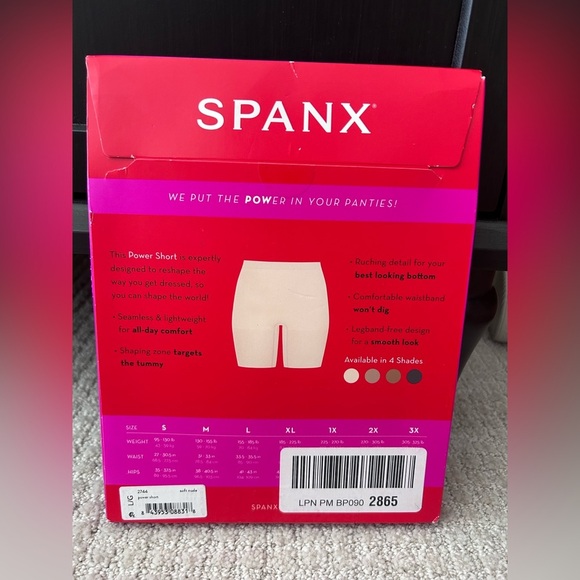 Spanx Power Short Shaper Ultra Soft Seamless Lightweight 6" Inseam Nude Large - Picture 5 of 5